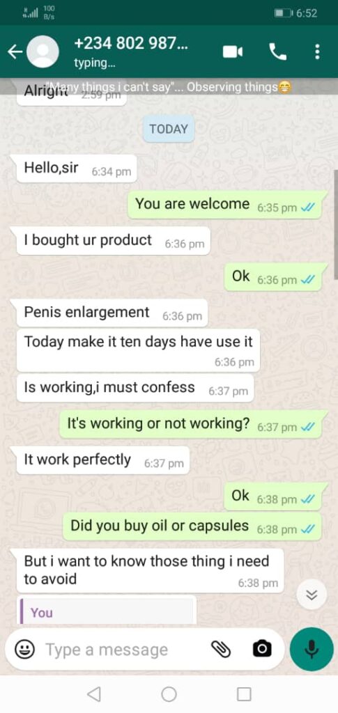 Customer result